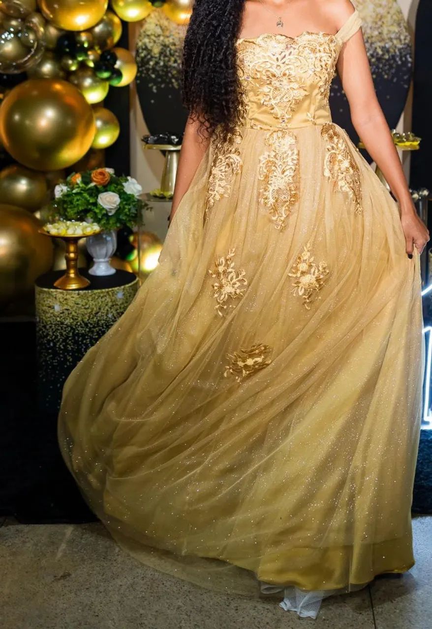 Vestido de festa dourado  - Foto 5