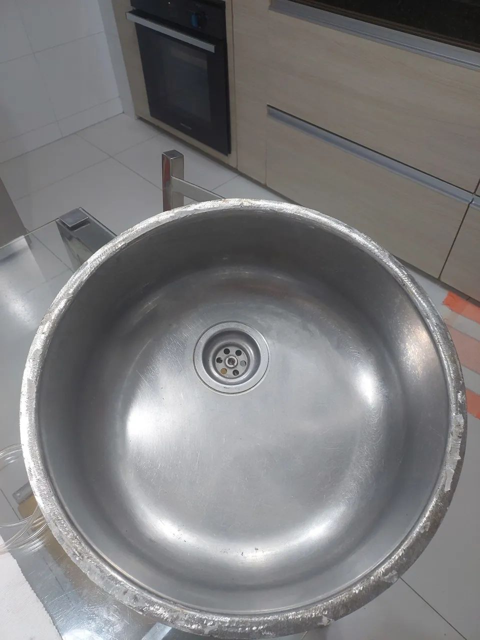 Cuba circular tramontina inox 38 cm x 13 cm inclui válvula 