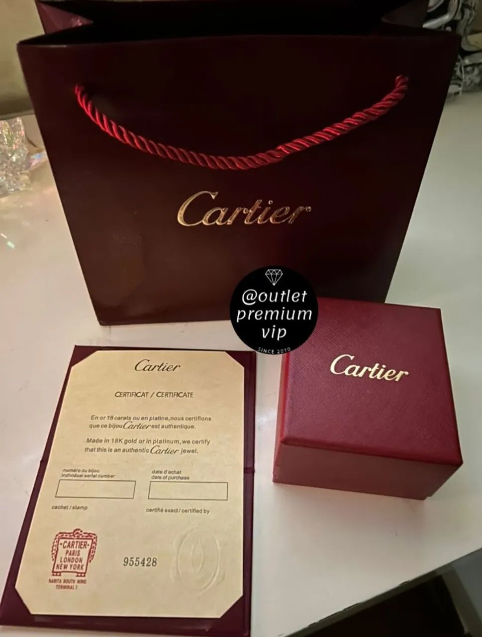 Caixa de anel Aliança cartier original  - Foto 4