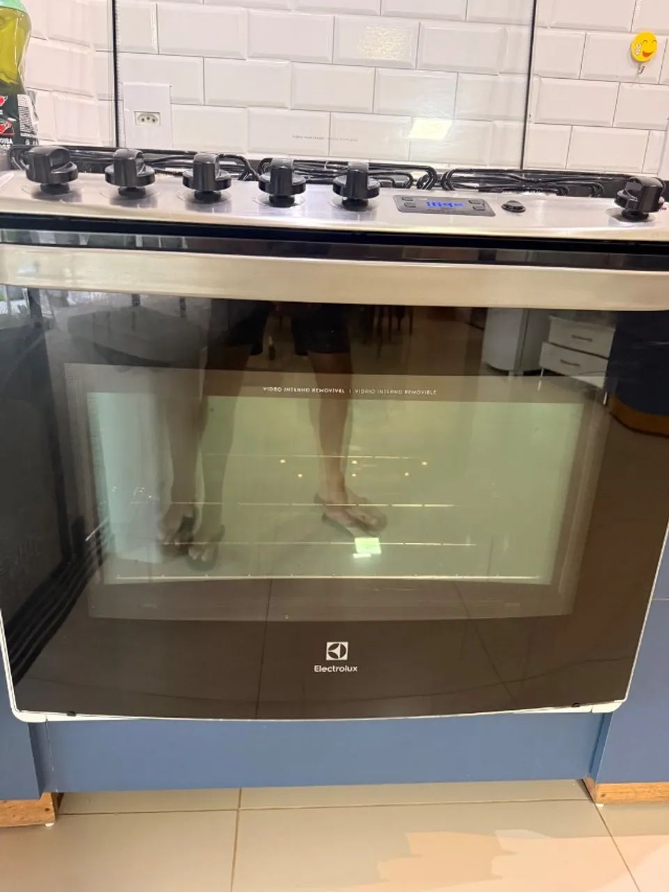 Fogão Electrolux 5 Bocas Inox com Tripla Chama e Timer Digital - Excelente Estado! - Foto 2