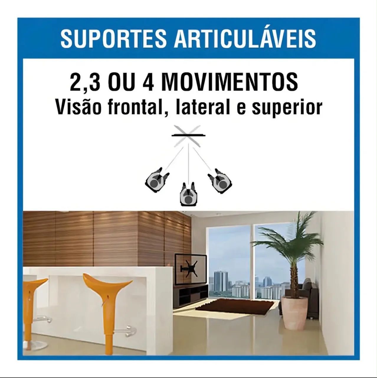 Suporte de TV articulado 23 a 70 polegadas - Foto 4
