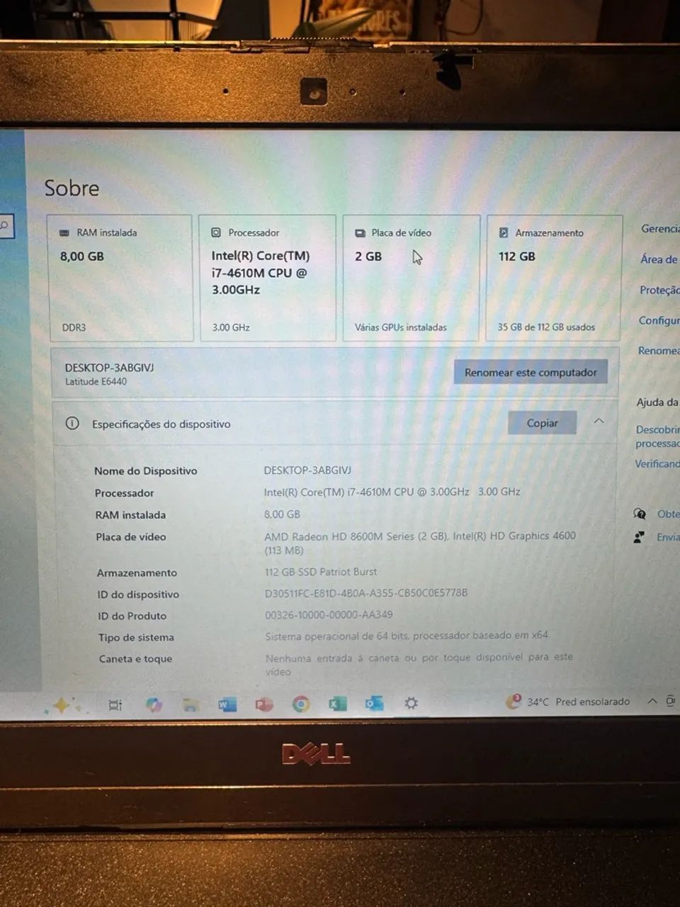 Notebook DELL I7 4ªGen SSD - BARATO!!! OPORTUINIDADE - Foto 5