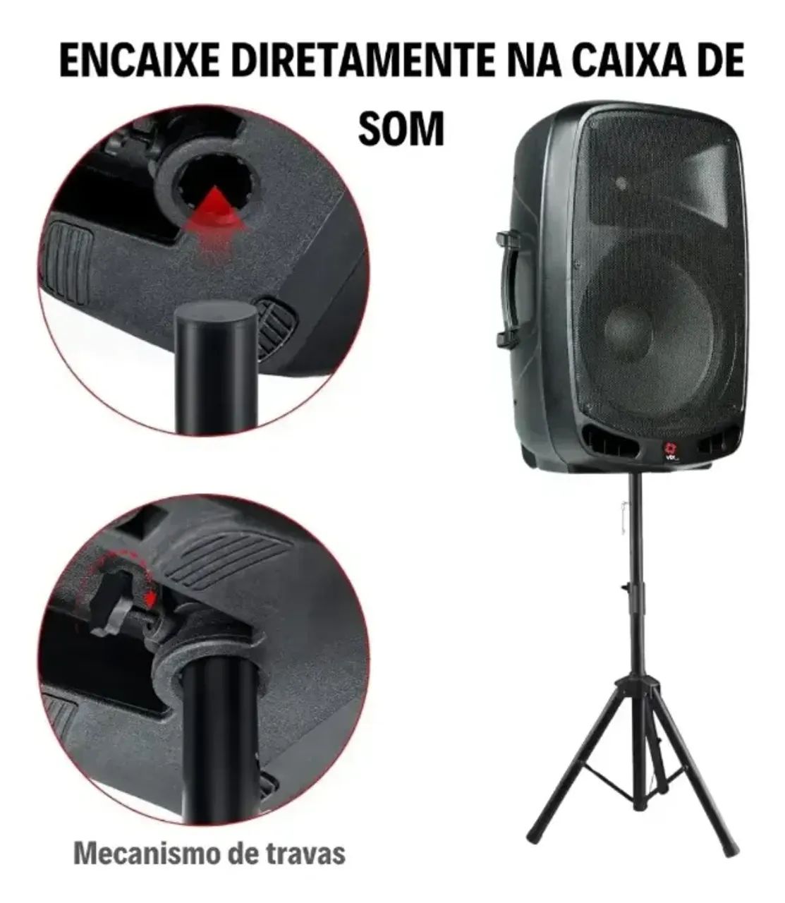 Tripe Para Caixa De Som Retratil VTX Audio VT170 - Foto 3