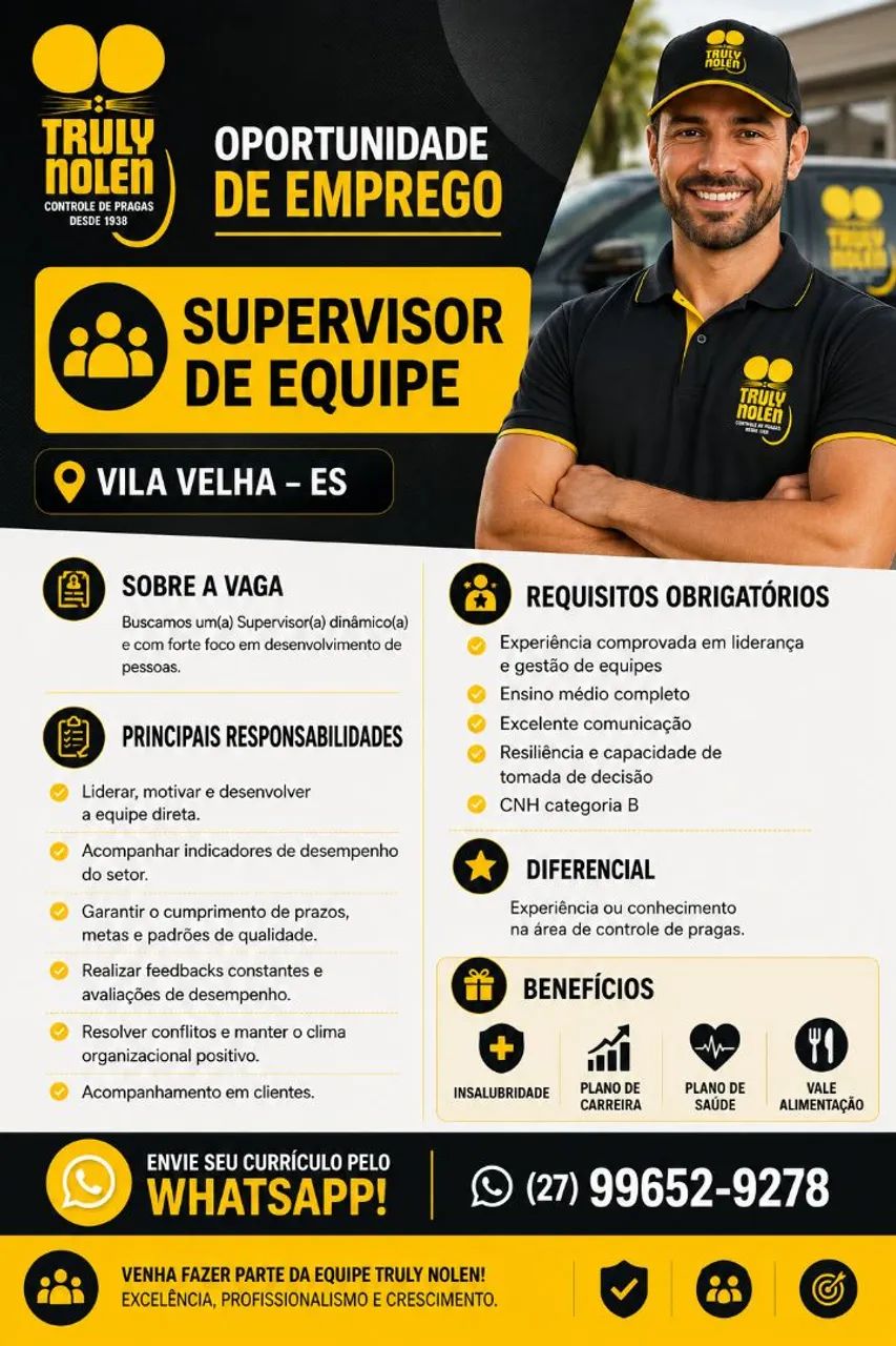 VAGA PARA SUPERVISOR 