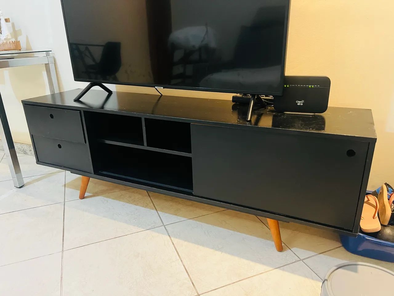 Conjunto Mesa + 3 cadeiras e Rack de Tv  - Foto 2