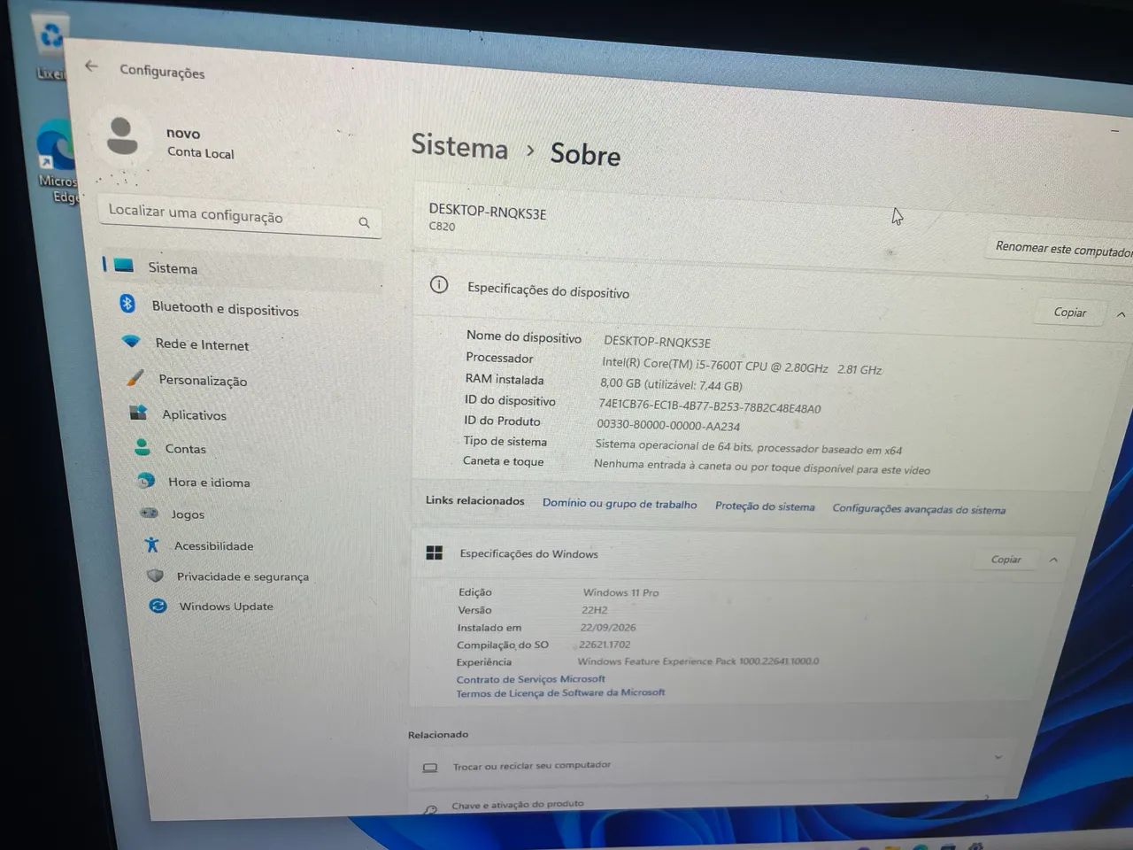 Pc i5 de sétima geração  - Foto 2