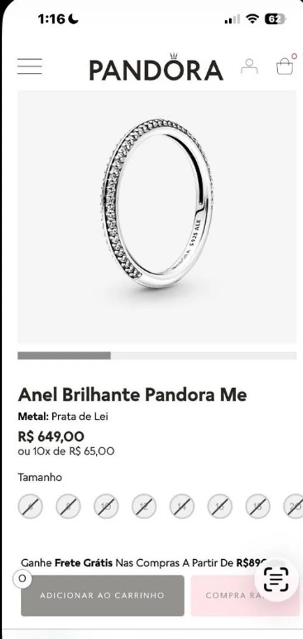 Anel brilhante Pandora Me - Foto 4