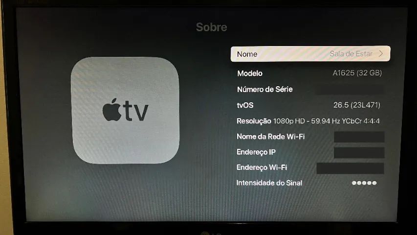 APPLE TV HD 4ª GERAÇÃO 32GB A1625 - FULL HD 1080P - Dispositivos
