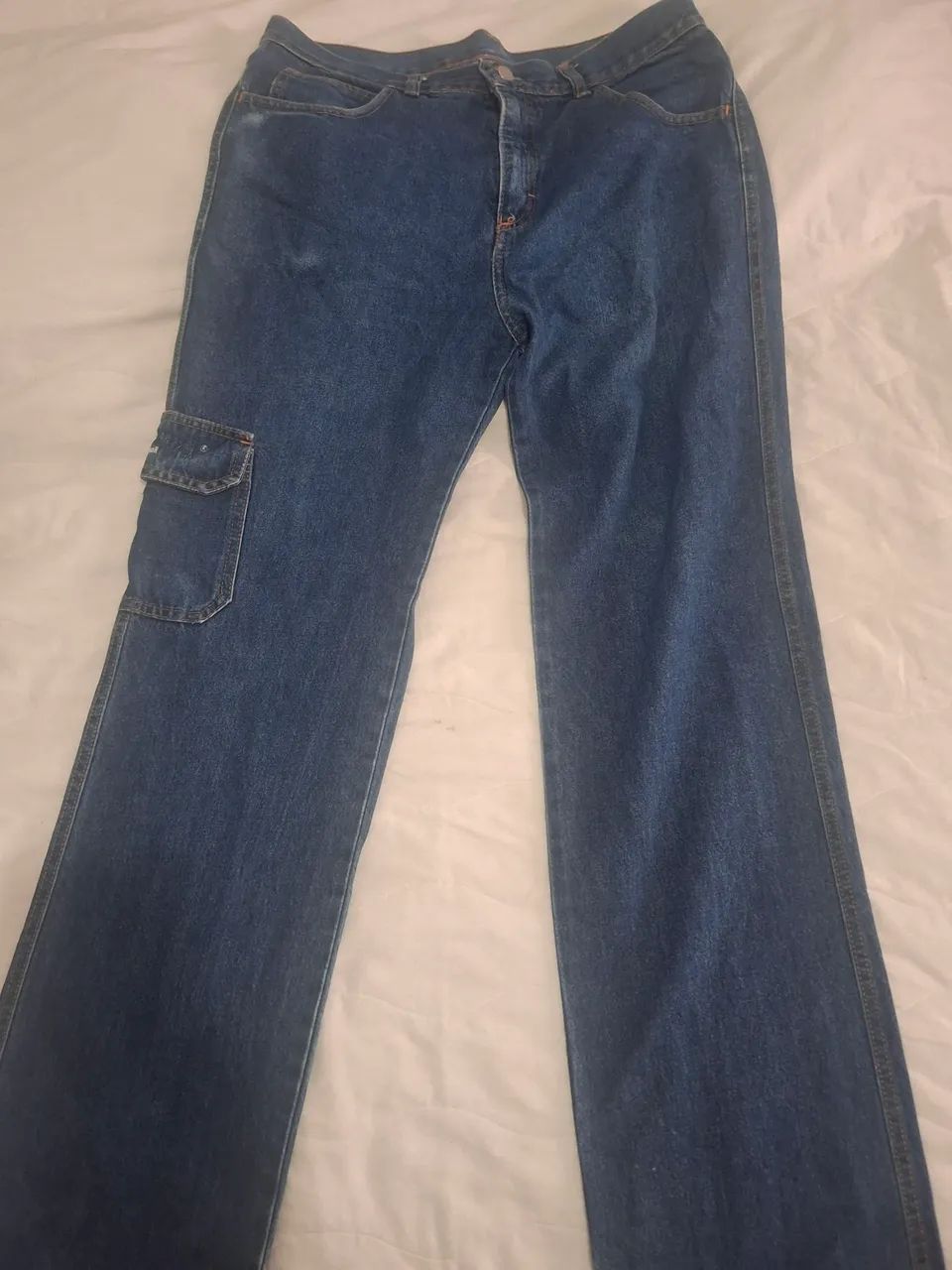 Calça jeans cargo cintura alta tm 42 - Foto 2