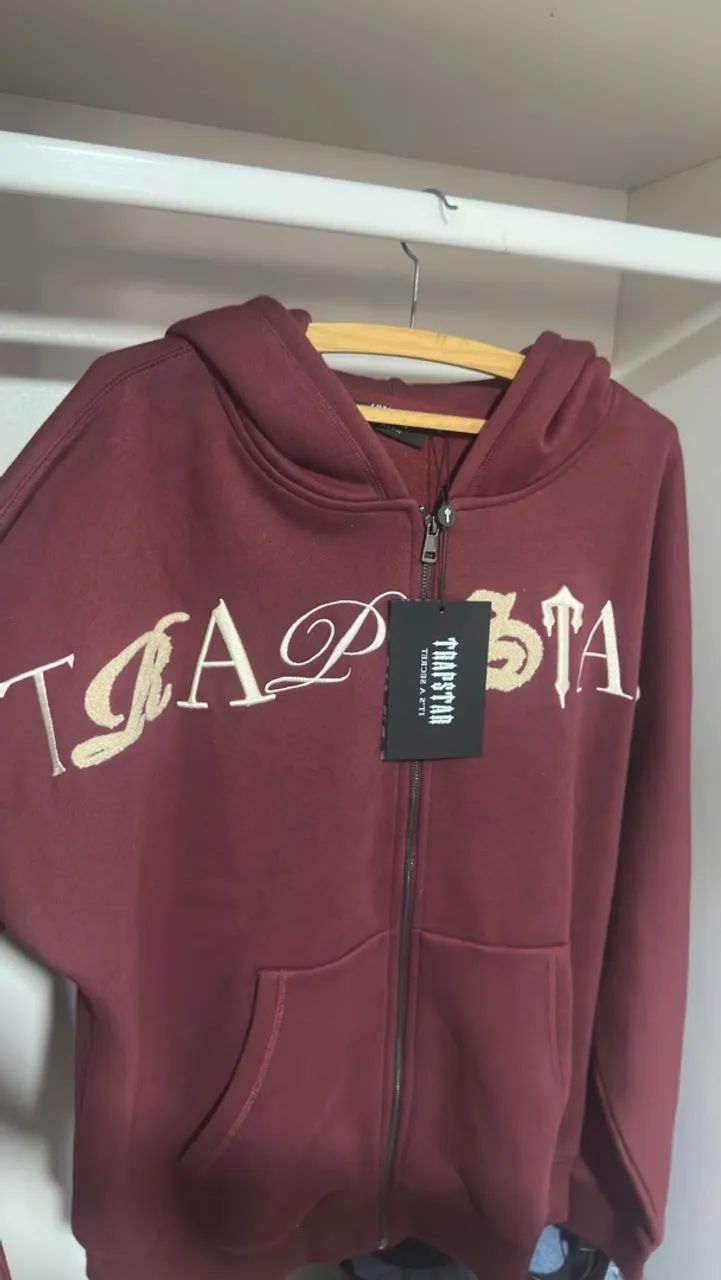 Conjunto Trapstar Moletom + Calça Vinho, M - Foto 2