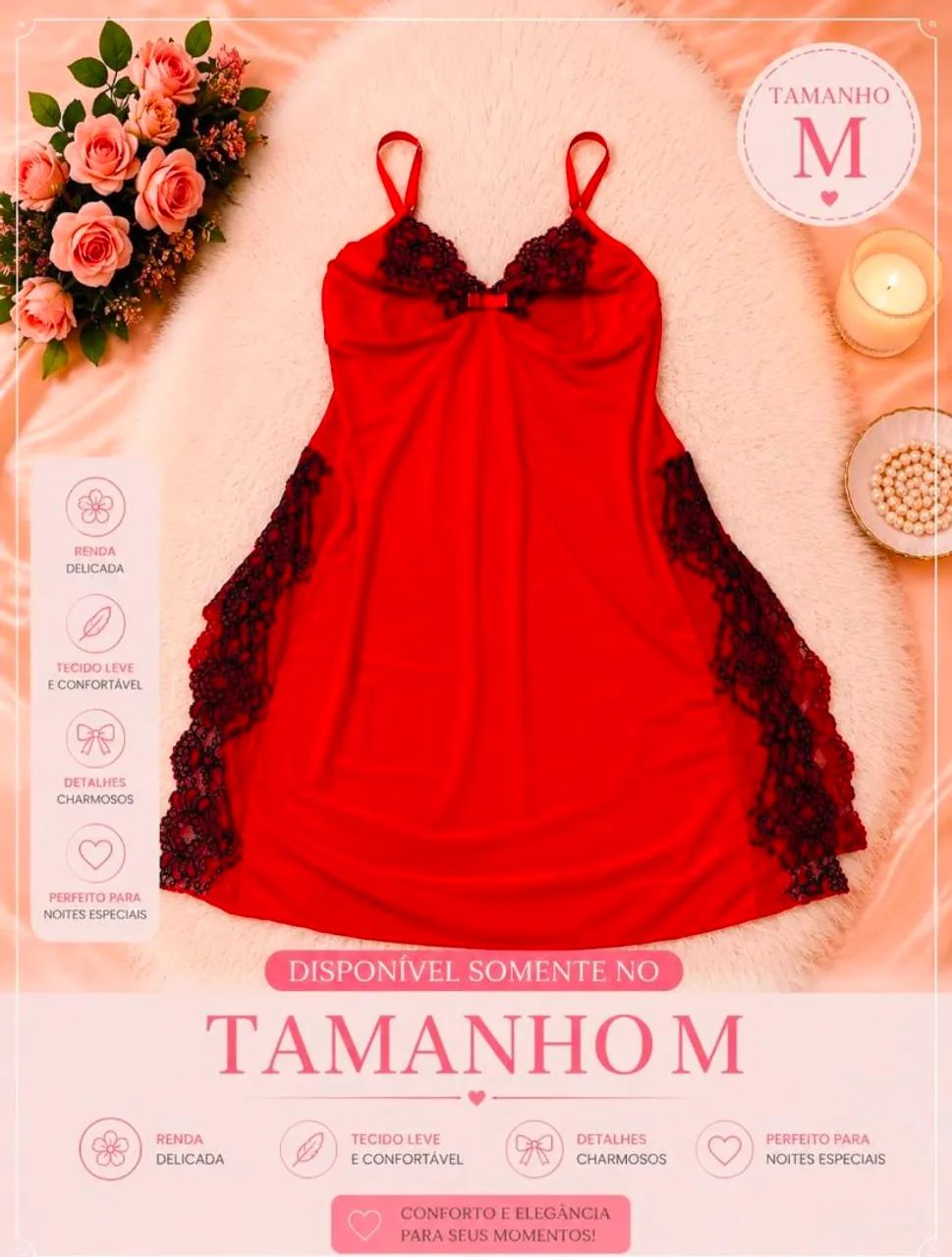 Pijama - babydoll Premium feminino variado 2 - Foto 3