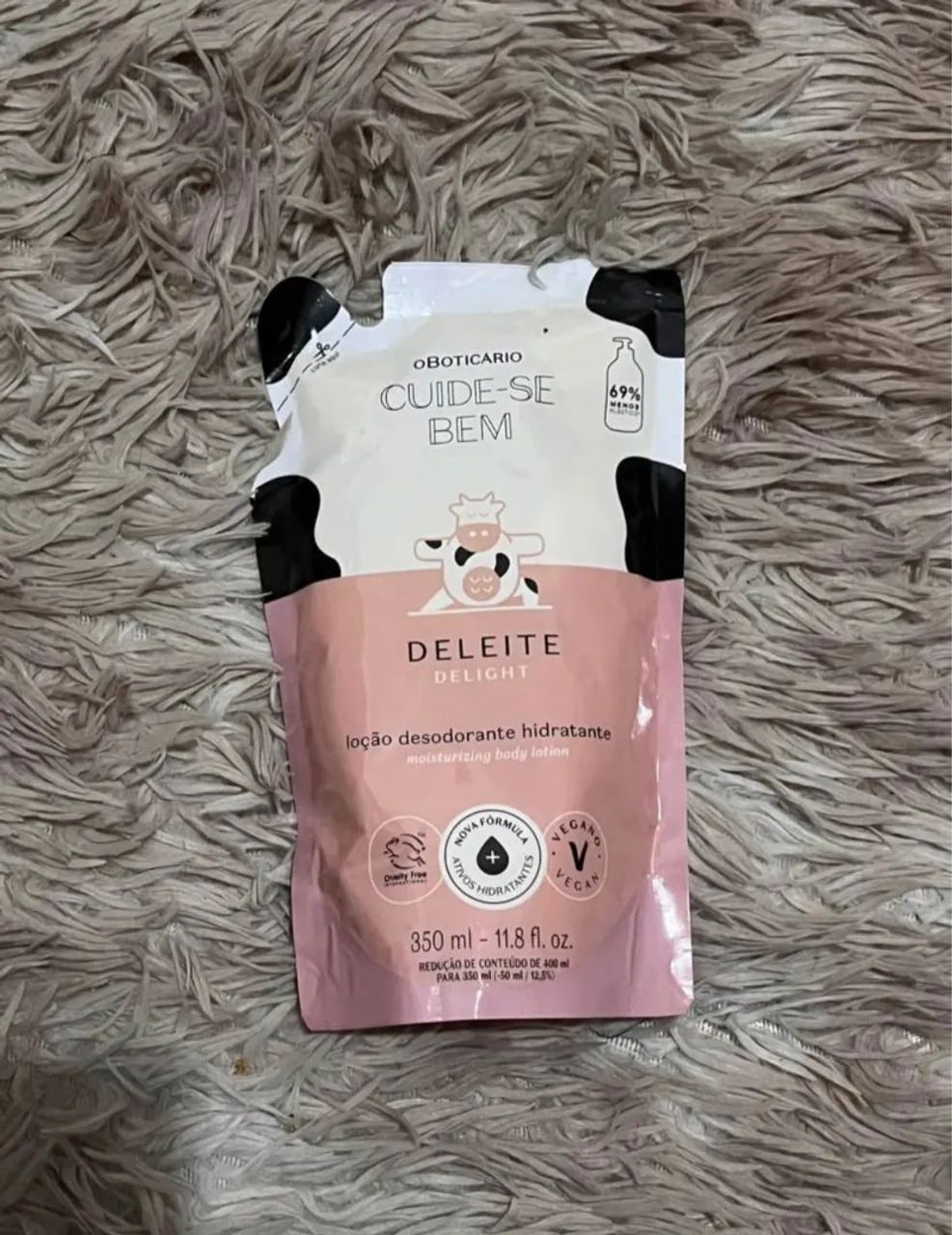 Refil loção hidratante corporal deleite boticário 