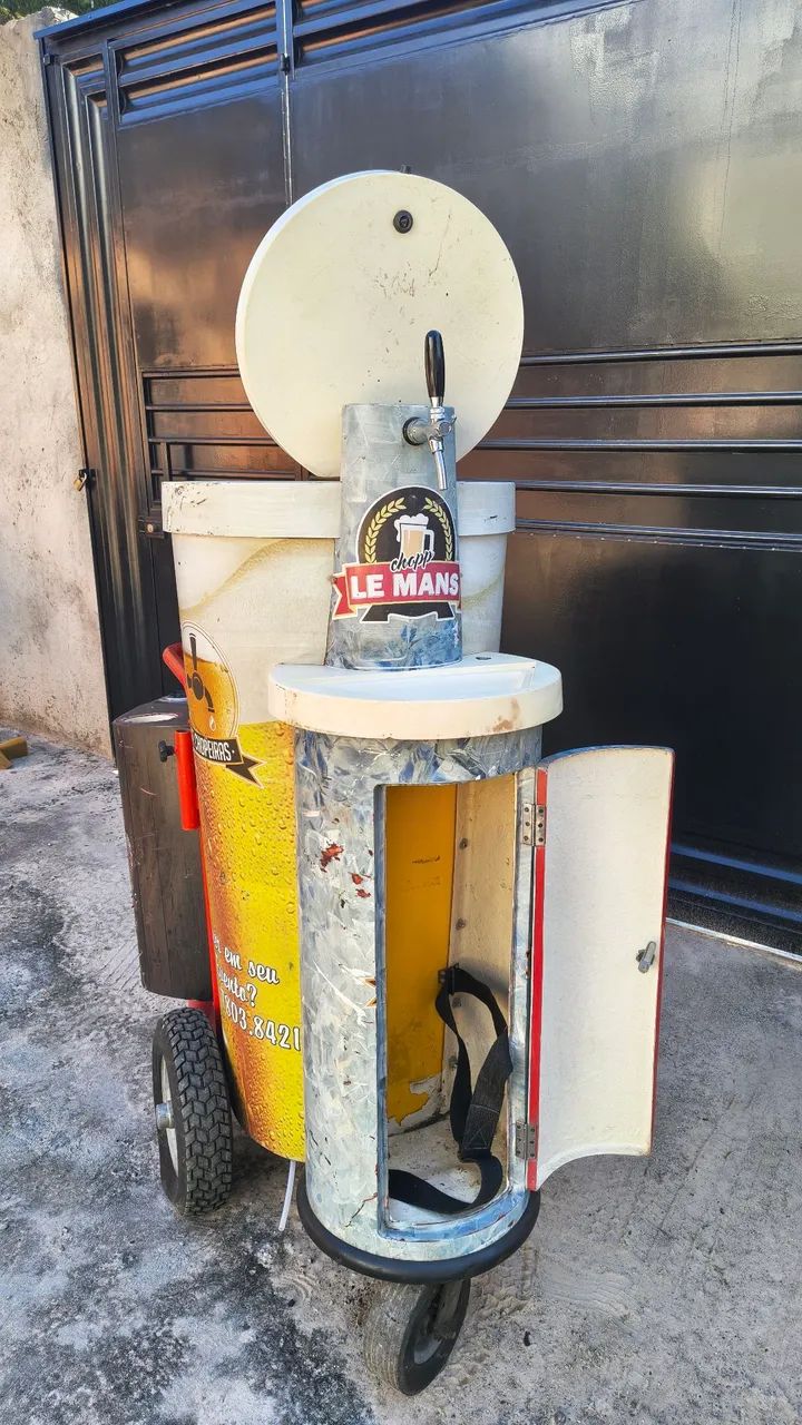 Carrinho com chopeira elétrica 