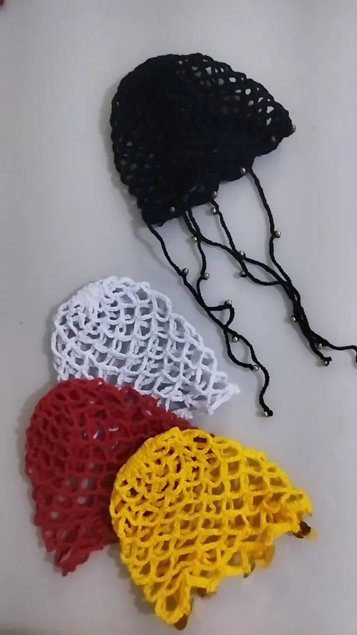 Headpiece touca de crochê