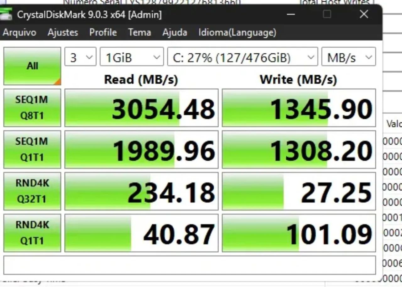 SSD NVME CUSU 512 GB (usado) - Foto 3
