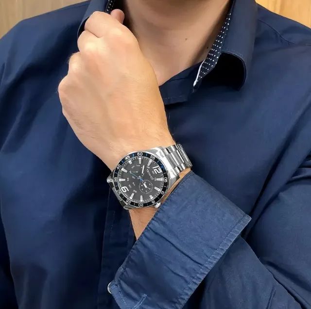 Relógio Technos Masculino Racer Prata - Foto 2