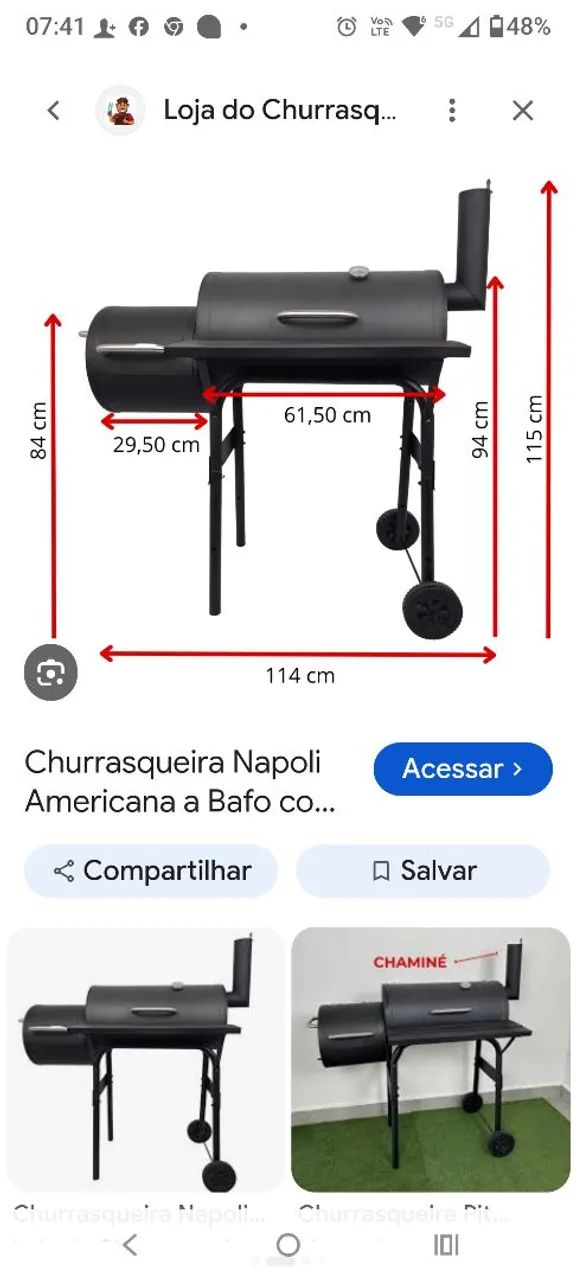 Churrasqueira americana  - Foto 2