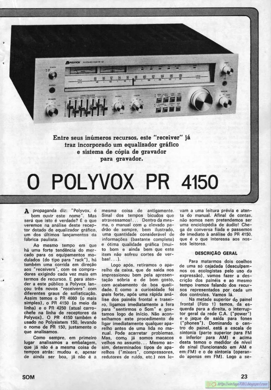 RECEIVER POLYVOX PR 4150 COM EQUALIZADOR GRÁFICO - Foto 4