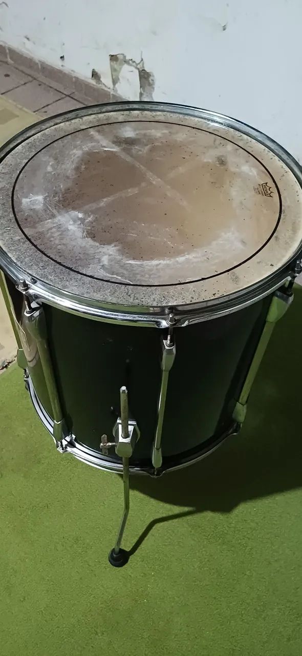 Surdo Bateria Pearl Export. Laqueado e cromados impecáveis. 16 polegadas.  - Foto 2