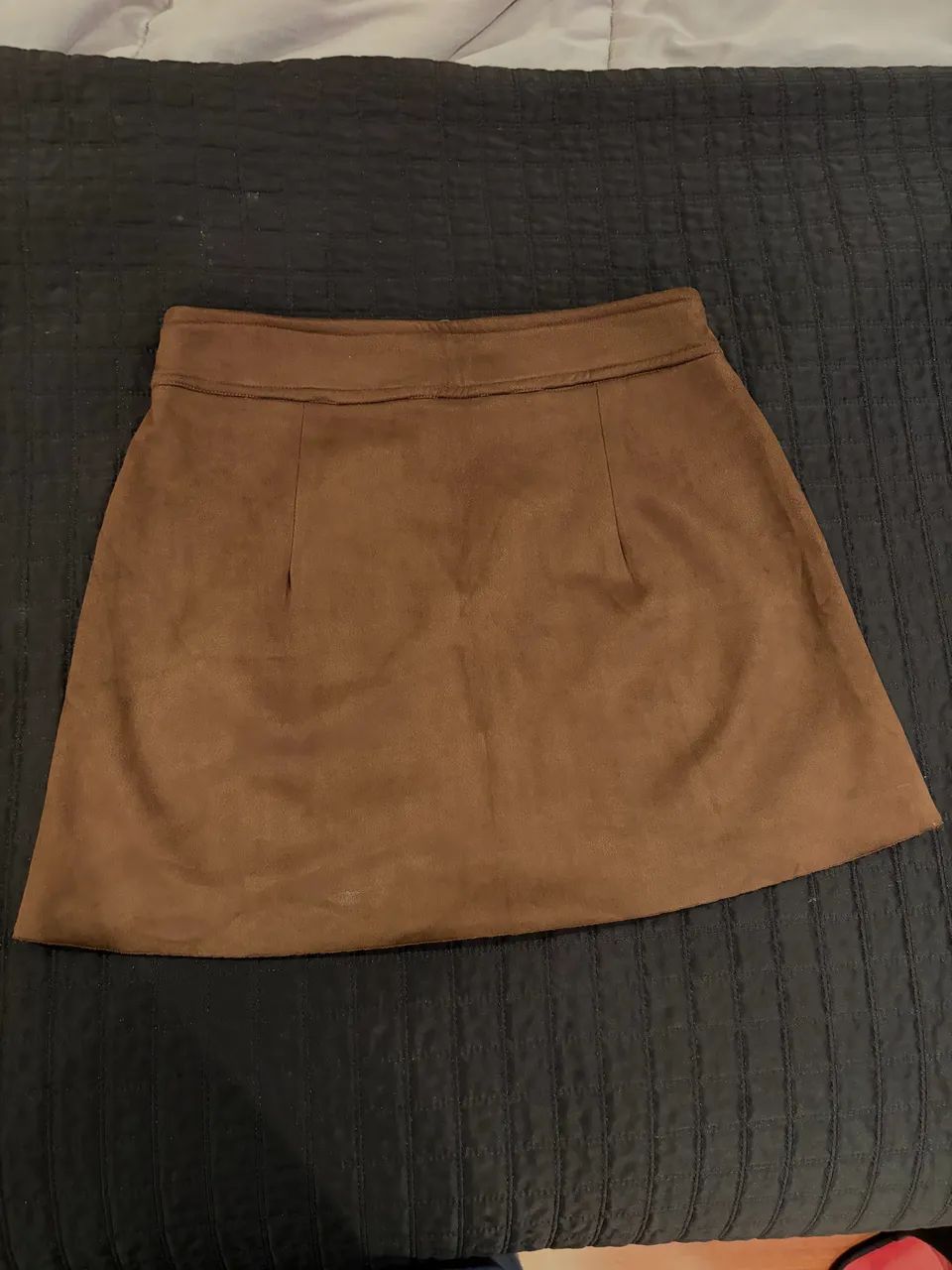 Saia em suede marrom P - Foto 3