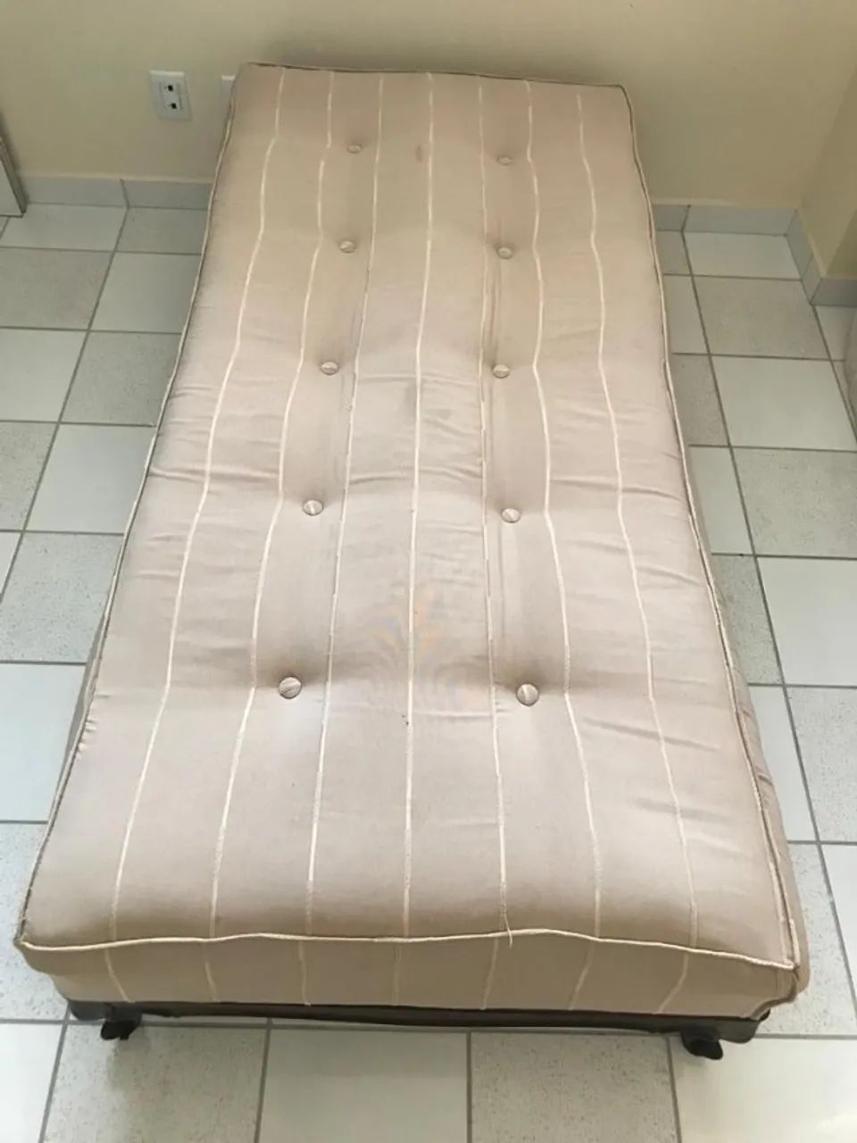 Recamier em Madeira Maciça e Assento com Molas Antiguidade - Foto 2