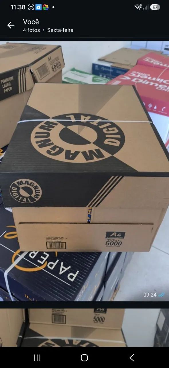 Caixa de papel sulfite magnun com 5000 folhas