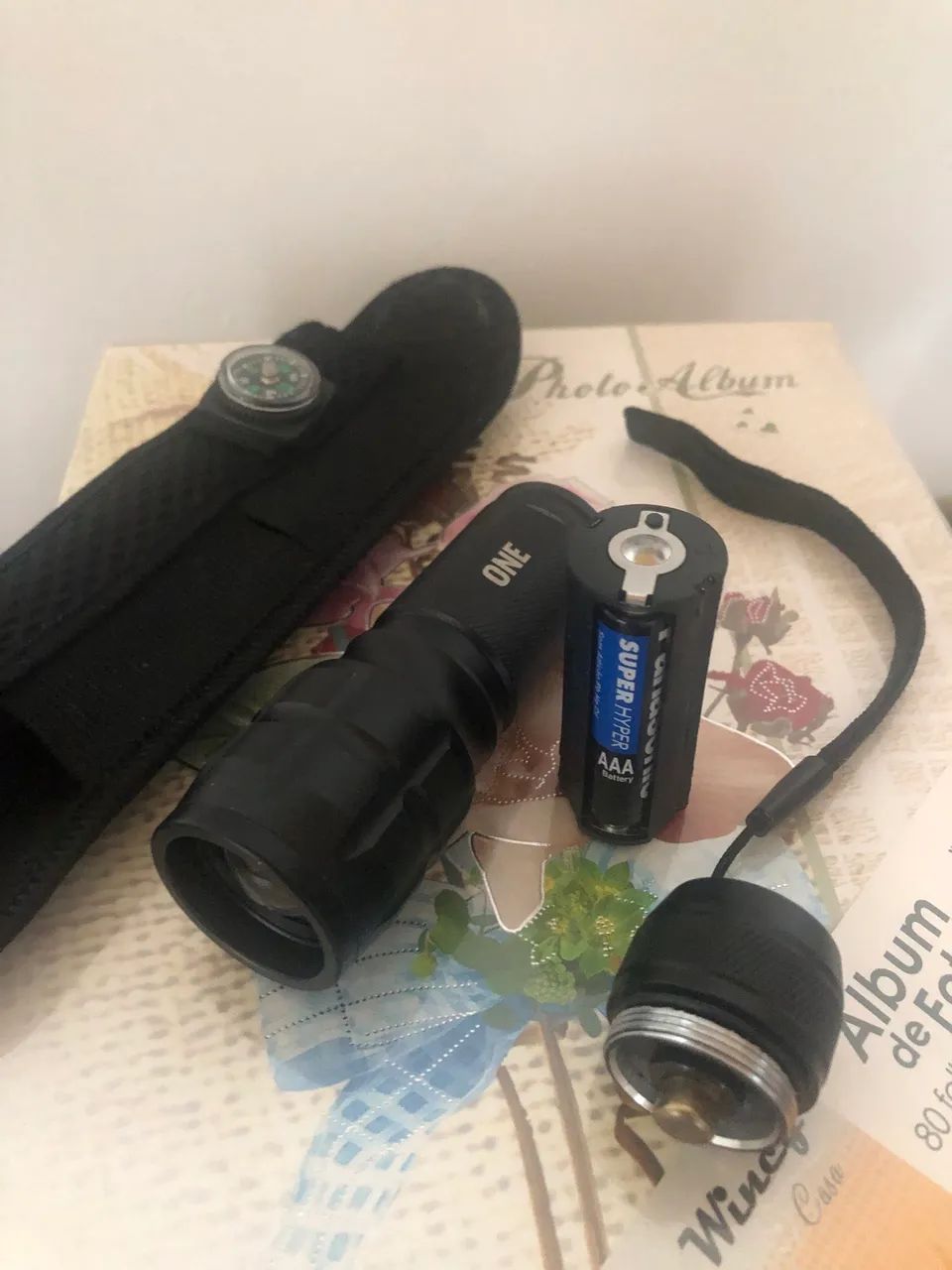 Mini lanterna com bússola Invictus - Foto 4