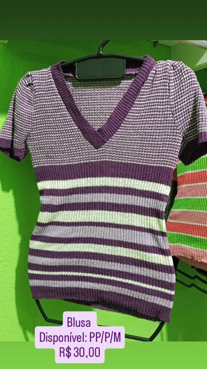 Blusas femininas no tricô 