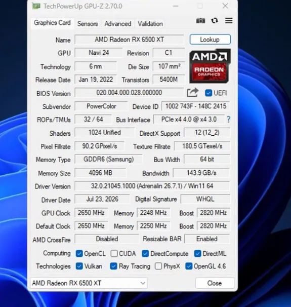 Rx 6500xt - Foto 2