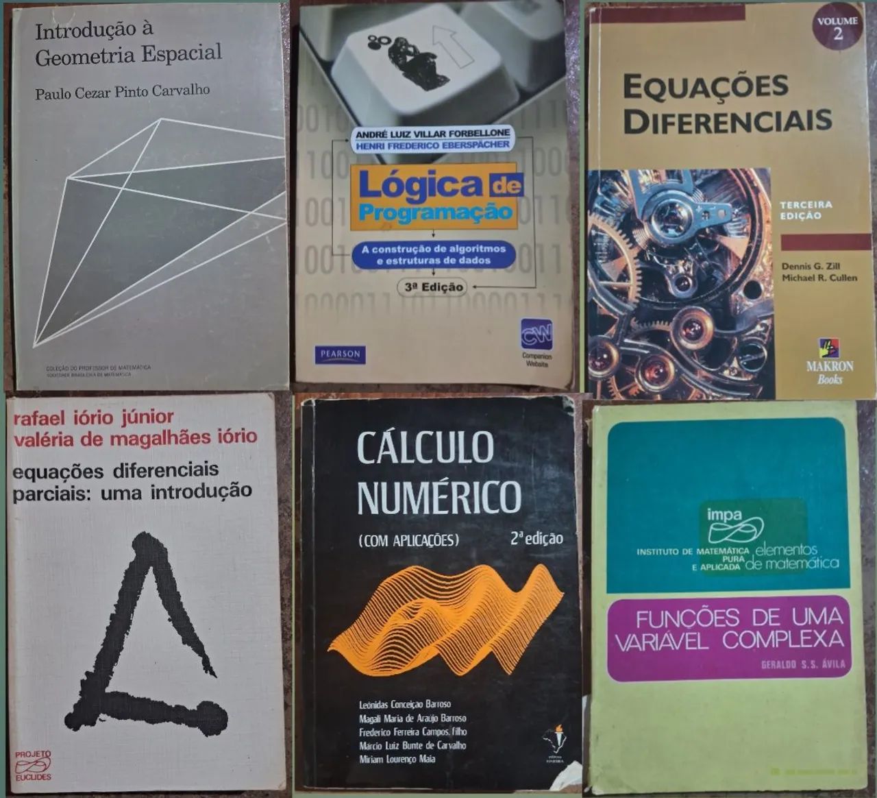 Livros de matemática e programação 