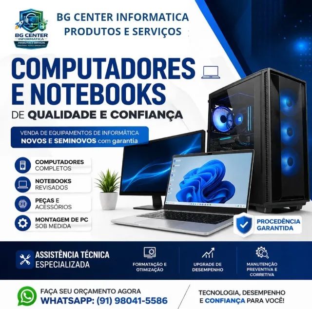 Manutenção de Computadores e Notebooks - PRODUTOS E SERVIÇOS - Vamos até o Cliente