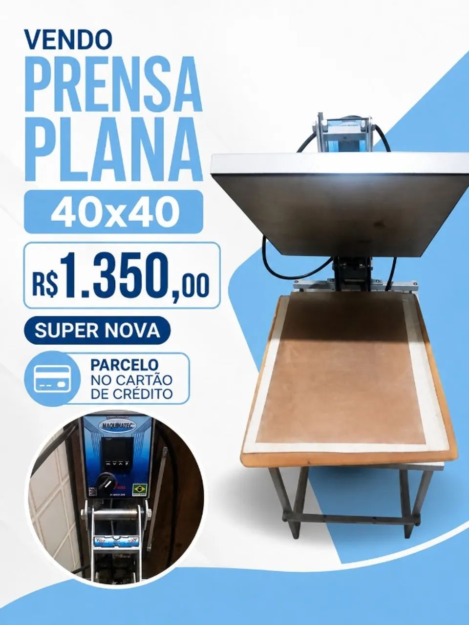 Prensa plana de sublimação 