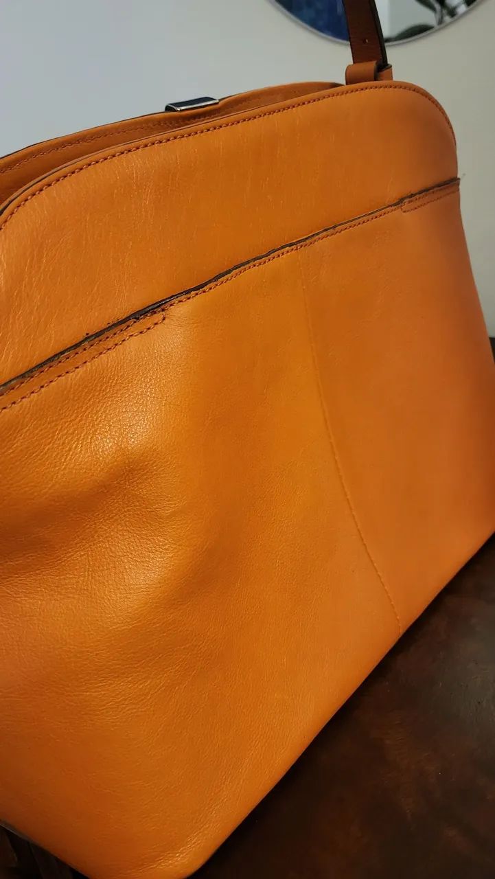 Bolsa Arezzo em couro laranja (usada 1x) - Foto 2