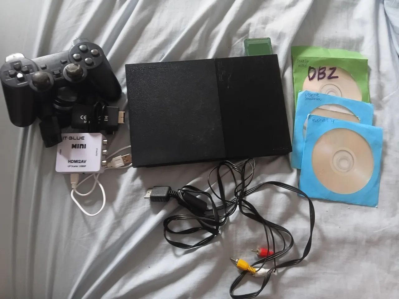 ps2 COM DEFEITO (com 402 jogos e 2 adaptadores)