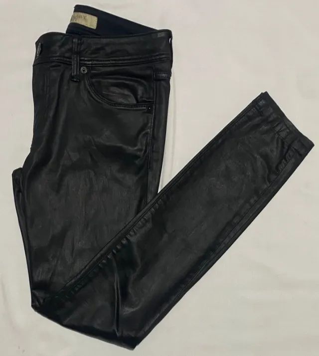 calça couro Burberry - original