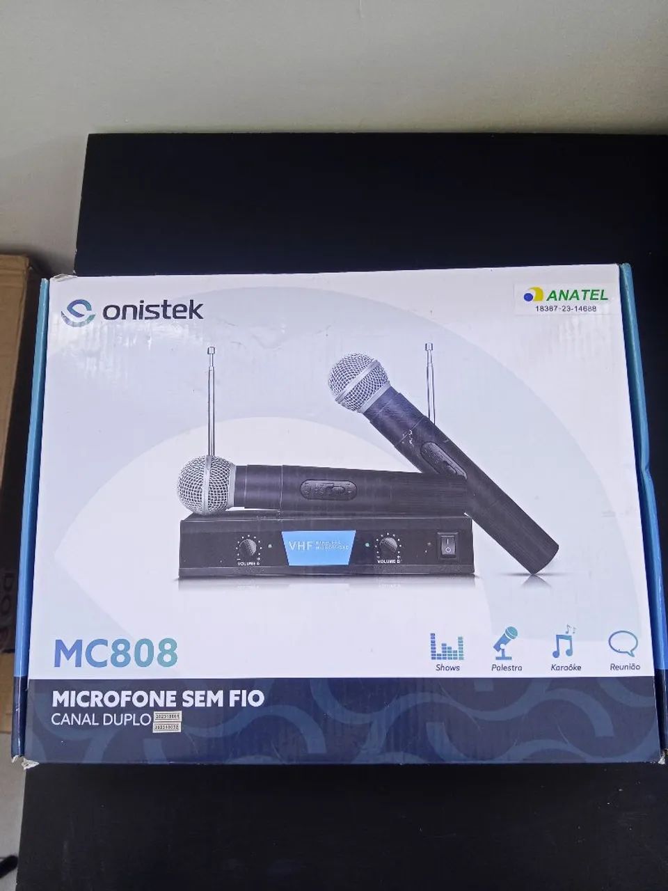Microfone duplo sem fio Onisteck - Microfones e Gravadores - Setor