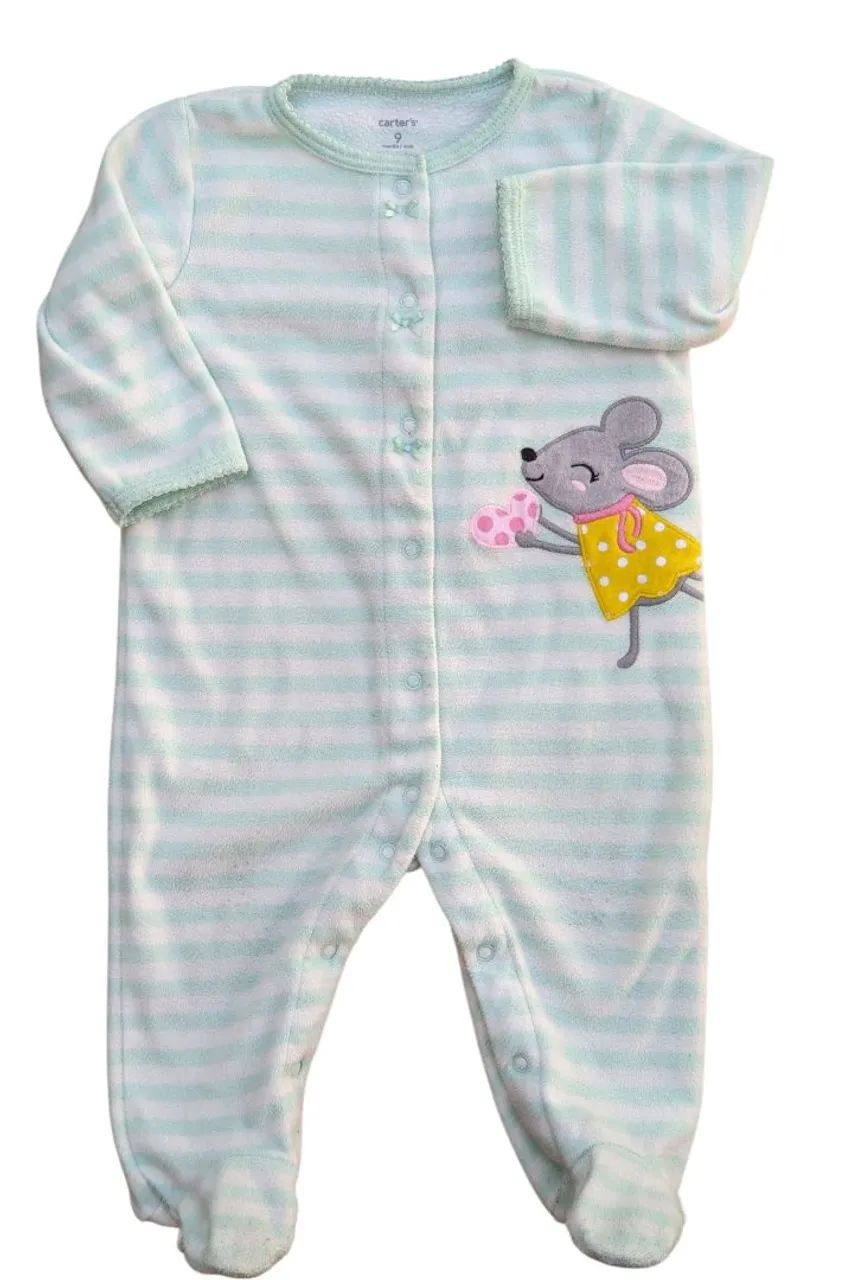Macacão fleece quentinho inverno 6-9 meses Carter's 