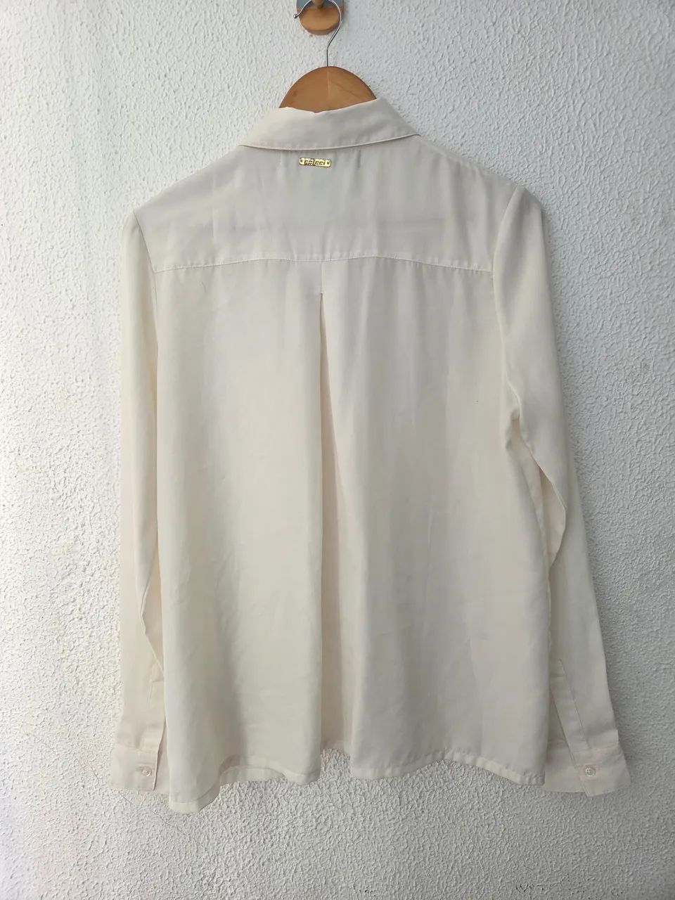 camisa western com franjas colcci off white M - Foto 3