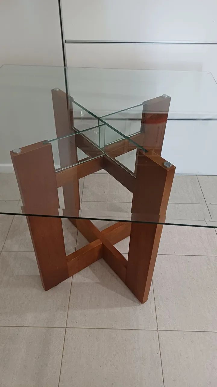 Mesa de vidro 1,10 X 1,10 - Foto 4