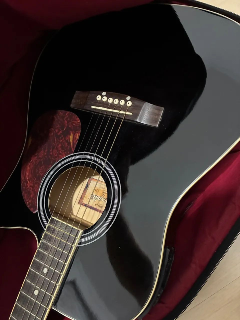 Violão Memphis MD-18 Tagima Preto Eletroacústico + Capa