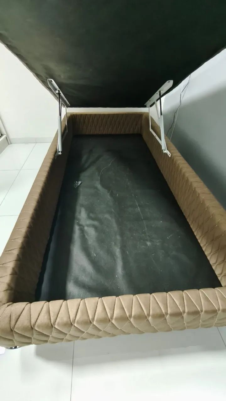 Cama box baú solteiro com colchão acoplado - Foto 4