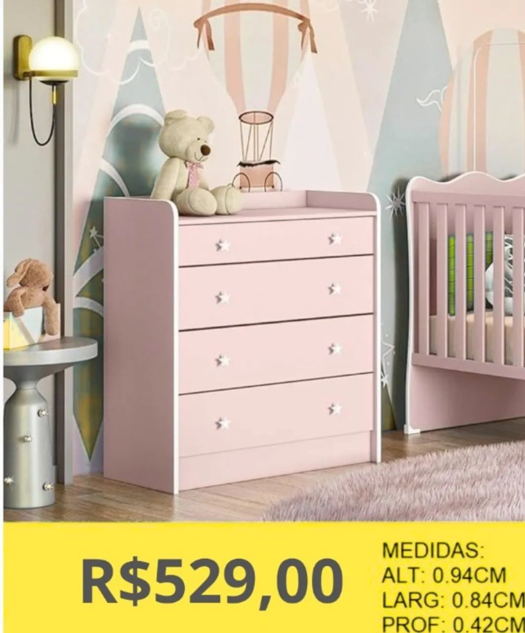 COMODA COM TOCADOR A PRONTA-ENTREGA 