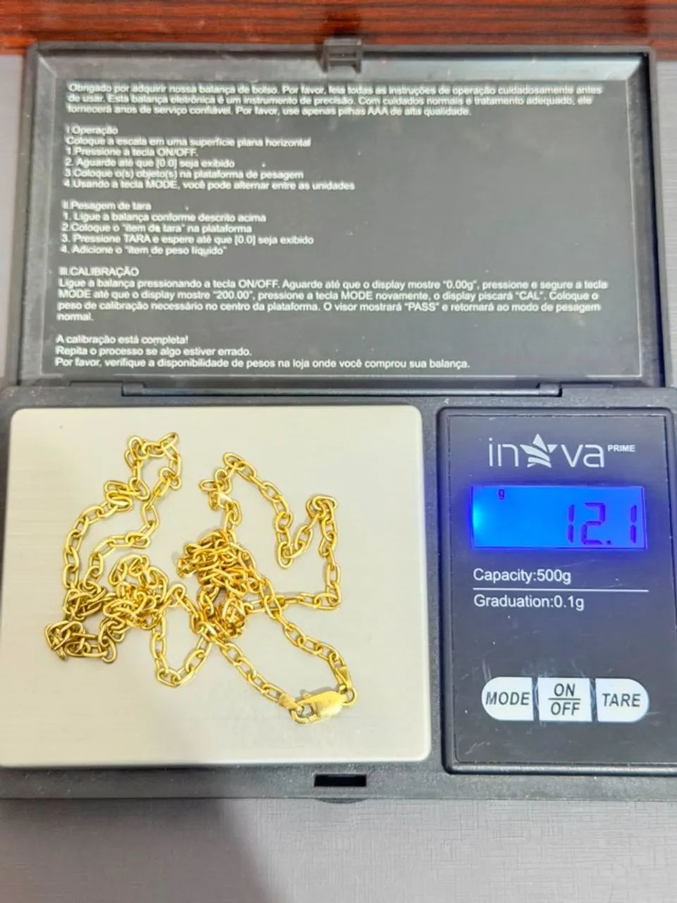CORDÃO CADEADO OURO 18K - Foto 3