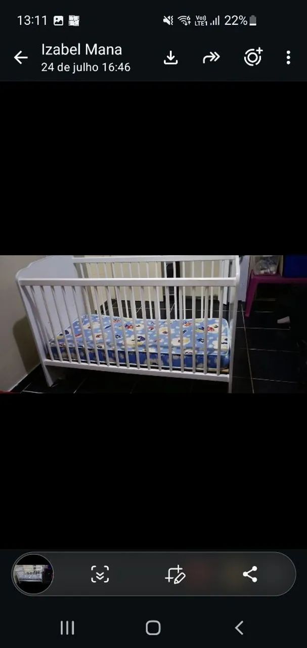 Vendo Berço Infantil com Colchão R$300,00 - Foto 5