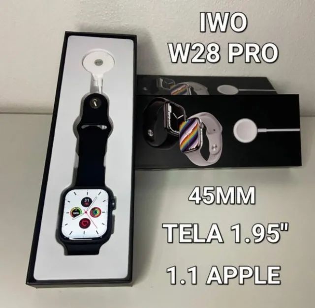 Relógio Smartwatch W28 Pro Watch 8 Série 8 45mm Com Chamada Bluetooth e NFC entrega gratis - Foto 3