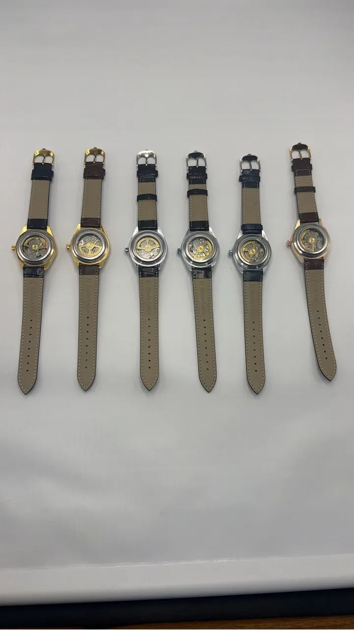Relógio Masculino Rolex Couro Quartzo Fundo Transparente - Premium - Foto 2