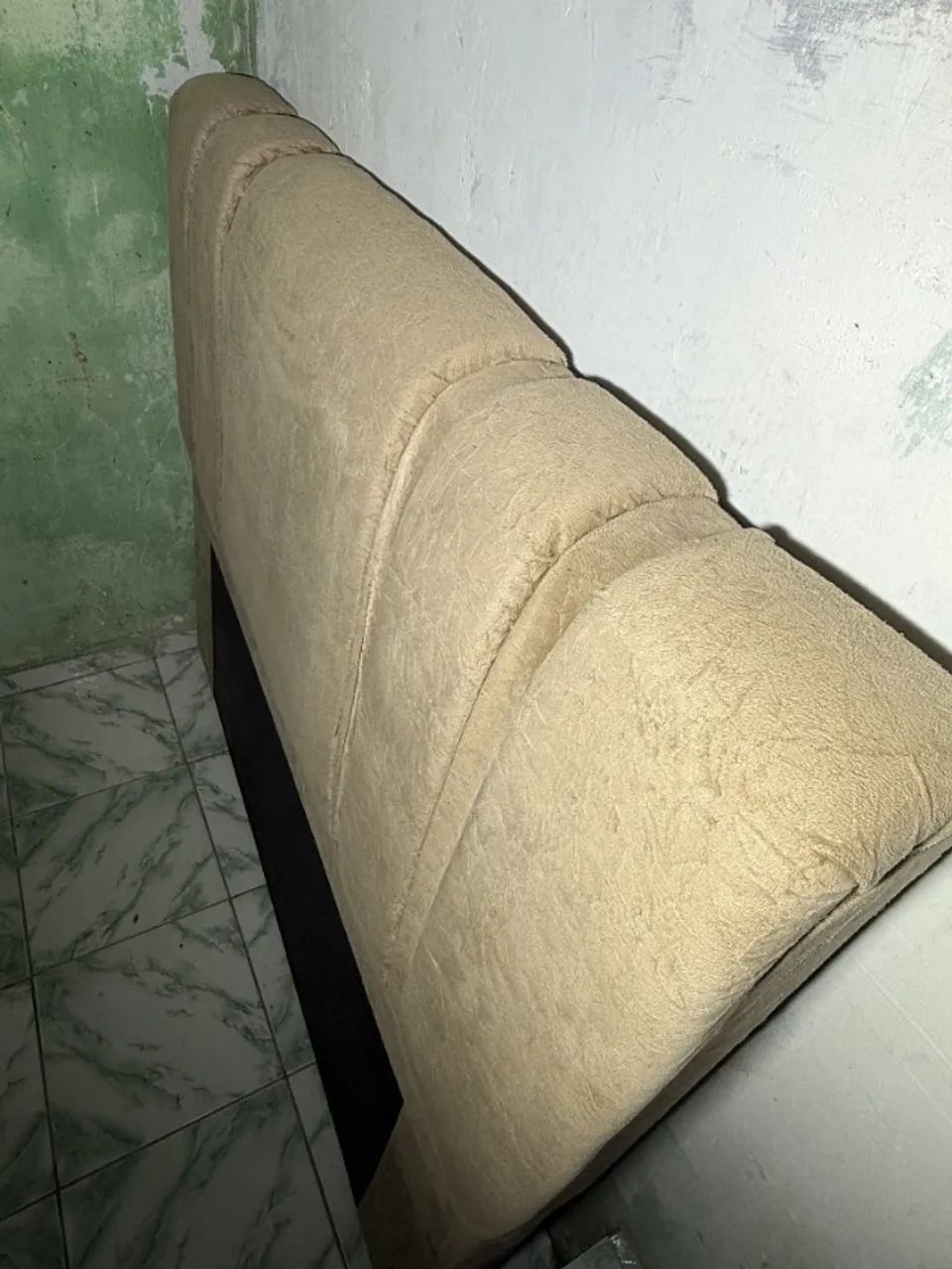 Cabeceira Estofada para Cama Box casal - Bege / Impecável - Foto 4