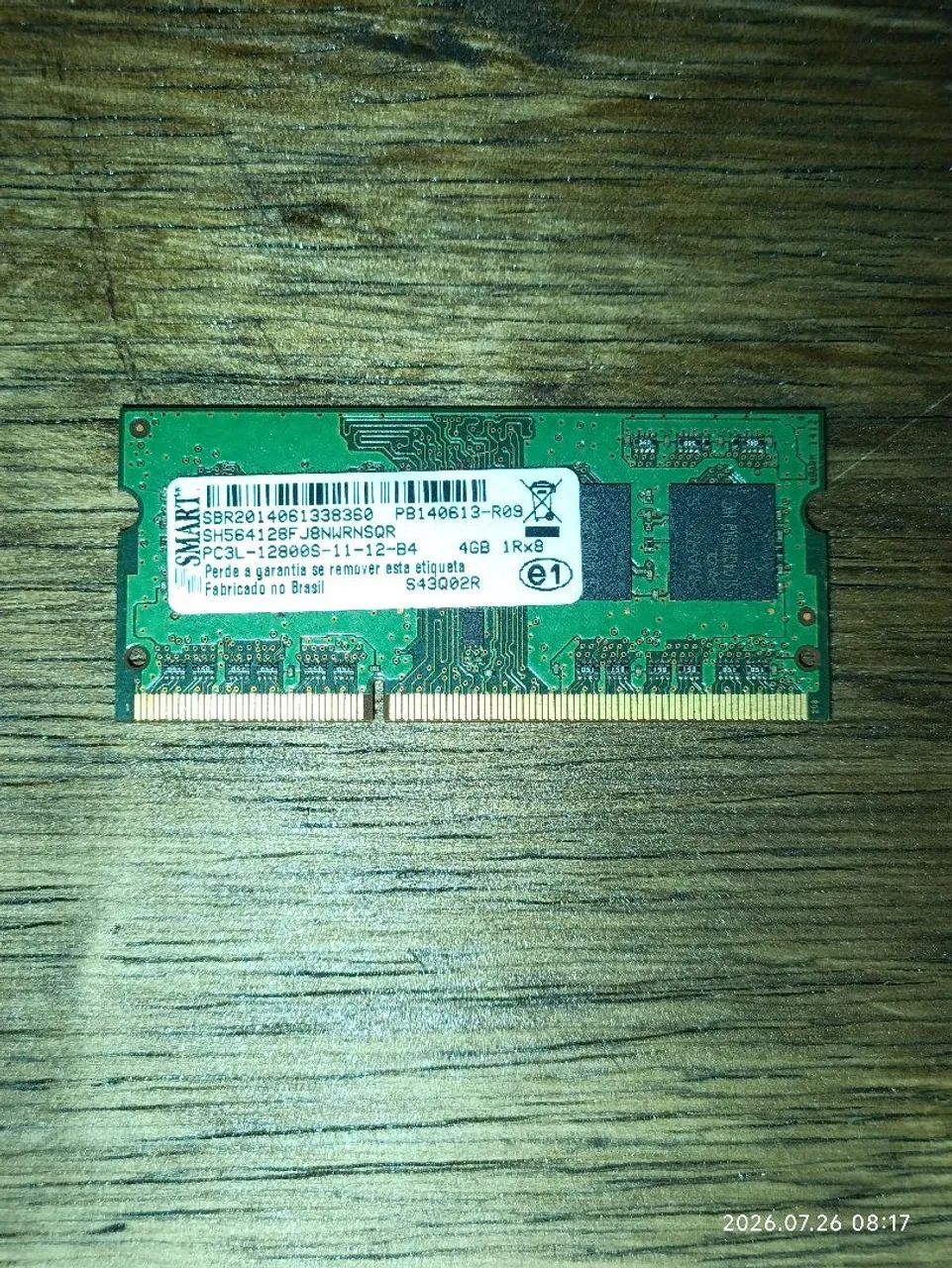 Memória RAM DDR3 4GB para Notebook