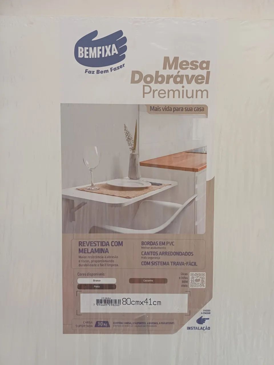 Mesa dobrável Branca Nova  - Foto 3