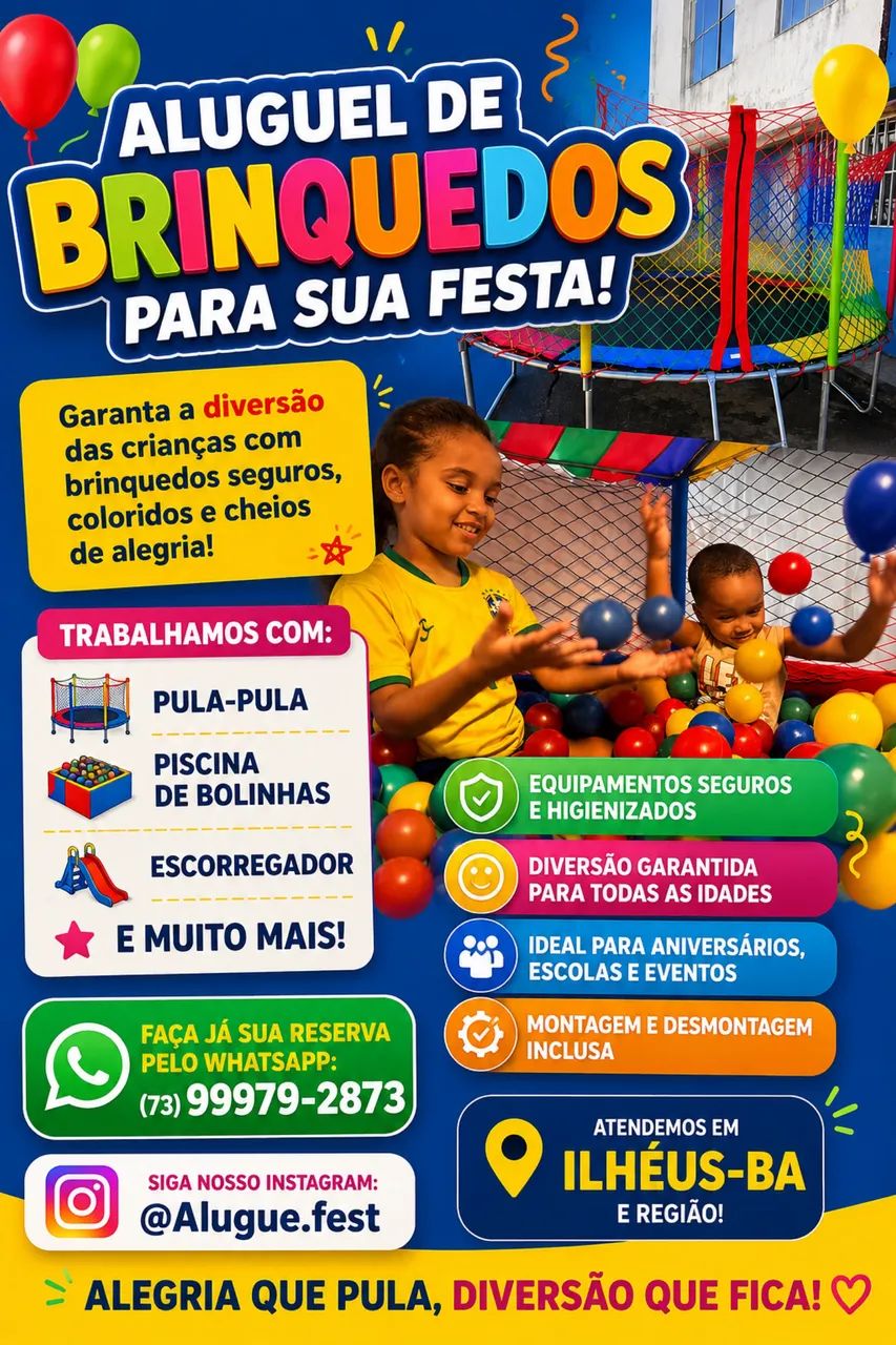Locação de brinquedos para festa e eventos 